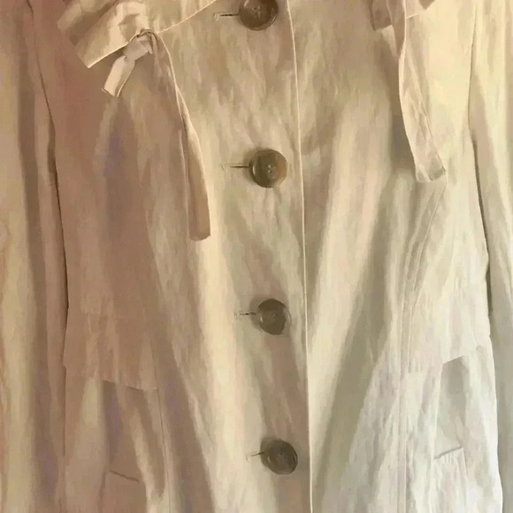 Ann Taylor LOFT Womens Light Khaki Spring Light Trench Coat Jacket Size Large. - Picture 3 of 11